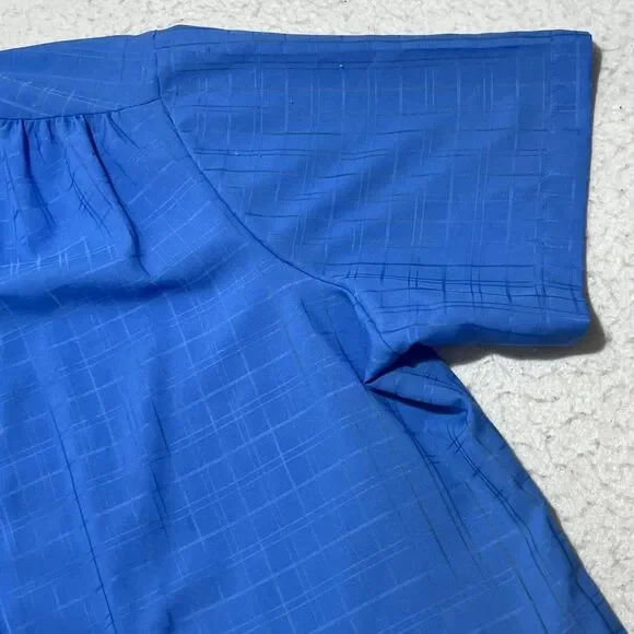 Vintage 80s Provincetown Judy Bond Women's 44 Short Sleeve Button Down Blouse - Picture 7 of 13